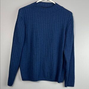 Banana Republic Deep Blue Ribbed Turtleneck Sweater